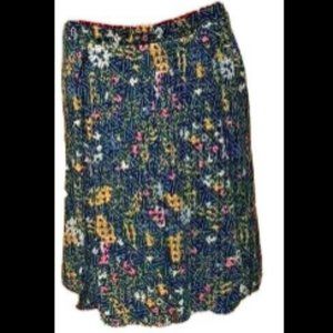 LuLaRoe Madison Skirt M Floral Aztec Teal Pockets New with Tags